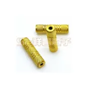 (店+)(鍍金) 3.5mm 母對母 立體音源轉接頭 音源頭 3.5mm 轉接頭 中繼頭 延長接頭 母孔 (單個)