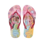 【havaianas 哈瓦仕】拖鞋 童鞋 兒童 夾腳拖 迪士尼公主系列 Kids Slim Princess 桃 4123328-9321K(哈瓦士)