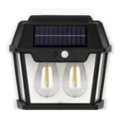 現貨⚡️速發⚡️太陽能感應壁掛 單燈 雙燈 可換18650電池 黃光/太陽能感應燈 庭院燈 人體感應燈 夜燈 門口 壁燈