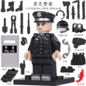 【二戰軍事人仔】 積木 兼容樂高香港警察特種兵特警積木人仔吉普越野車男孩拼裝軍事玩具