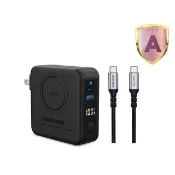 【Gigastone 立達國際】20W 快充無線磁吸旅充組:10000mAh 行動電源+100W 快充線｜防爆電池/自帶插頭/手機