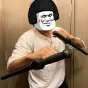 ~廣隆~T字棍 T型棍 拐棍 旋棍 短棍 火焰圖騰 塑鋼 武術棍 運動 健身 防身 功夫棍-單把價格