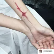 紋身貼 刺青 紋身貼紙💗十字架高顏值彩色紋身貼持久防水性感辣妹手臂腿部男女同款可水洗