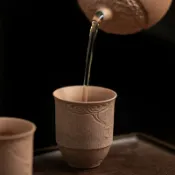 全球選品1館 生活百貨 小杯茶杯陶瓷個人口杯泥喇叭杯子直茶盞老巖聞香杯品茗杯家用喝茶