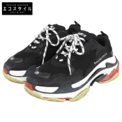 【DOKODEMO】Balenciaga Triple S 男款運動鞋，黑色，25公分（524037），38碼（歐碼）[二手]