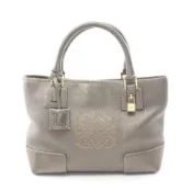 【DOKODEMO】【二手】Loewe LOEWE手提包 Amazona Fusta 淺金色皮革 Amazona Fusta 女士二手 B