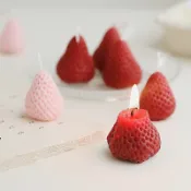 【歡樂打鐵】草莓香氛蠟燭 韓系蠟燭 蛋糕裝飾 造型蠟燭 生日蛋糕蠟燭 生日派對佈置用品
