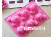 幸運草樂園~可愛米奇卡通6連模 矽膠模具 果凍模 巧克力模具 冰塊模型 手工皂模 製冰盒 餅乾模型