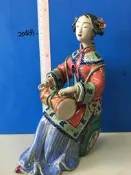 石灣陶美女公擺飾