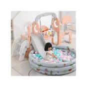 (店+)遊泳池帶塑料滑滑梯秋千二合一兒童2至10歲室內外家用