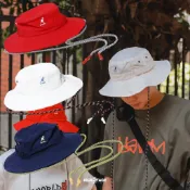 KANGOL UTILITY CORDS JUNGLE 白色 紅色 深藍 英國 袋鼠 撞色線繩 漁夫帽 登山帽