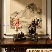 【新品*熱銷】七爺八爺黑白無常五鬼牛頭馬面五殿閻王文武判官神像家用供奉擺件