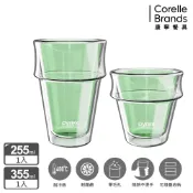 【康寧 Pyrex】清透疊疊雙層玻璃杯組/酒杯/茶杯