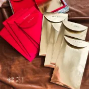全新｜GUCCI 古馳 經典燙金紅包袋／古馳金色・紅色紅包袋／Gucci 精品紅包－馧莳 Serré