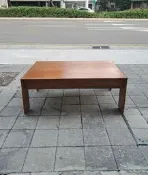 樂居全新二手家具電器A6081209EJJJ*詩肯柚木2抽大茶几*書桌 餐桌 茶几 電腦桌 辦公桌 床邊桌 客廳桌 戶外