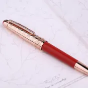🔥熱銷◆MoonMan末匠P135福字細尖禮盒男女成人紅色玫瑰金款禮品鋼筆