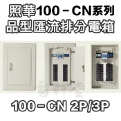 【電子發票】照華 100-CN 2P/3P 品型箱 匯流排 開關箱 鐵箱 配電箱 分電箱 無熔絲開關 箱體 不含開關