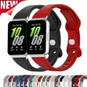 SAMSUNG 矽膠錶帶兼容三星 Galaxy Fit 3 錶帶手鍊腕帶適用於 Galaxy Fit3 運動手錶替換手錶
