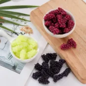 ☆荳荳龍~DIY手作☆迷你仿真水果 微縮 葡萄  玉米 Q彈食玩配件 袖珍屋