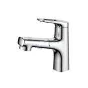 (店+)【BOSS】112288 面盆伸縮龍頭 雙出水模式噴頭 亮鉻色 日本精密陶瓷閥芯 台灣製造