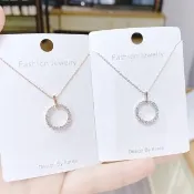 【Umi】韓式東大門永恆的愛單環單圈奢華時尚優雅百搭玫瑰金微鑲鑽項鍊 附延長鏈(玫瑰金)