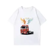 網紅油罐車闖天下衣服圓領夏季翻鬥車DIY定製廣告搞笑文字短袖T恤