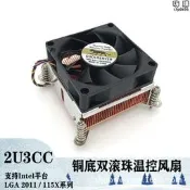金錢豹2011115X2U桌上型電腦cpu散熱器溫控風扇平臺純銅熱管