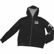 Emporio Armani 童裝 EA7印字黑色連帽外套 運動衫
