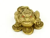 【松果購物】開光純銅蟾擺件三腳金蟾蜍動物(1入2隻)
