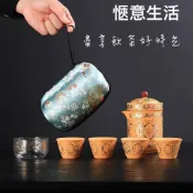 【品茶】旅行茶具組 旅行茶具 快客杯 便攜式戶外隨身陶瓷泡茶組 一茶一世界 茶香隨行 【父親節禮物】