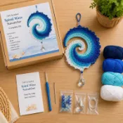 ⚡️台灣出貨⚡️創意新品Ocean Wave Crochet Wind Spinner Diy Kit海浪鉤針套裝g