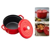 鍋太后 加厚琺瑯湯鍋 雙耳燉鍋 家用萬用鍋24cm(電磁爐可用 鑄鐵鍋 燉煮鍋)