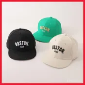 讚品質🔥韓國嘻哈帽兒童刺繡高檔BOSTON平沿帽春夏季男女童ins棒球帽 UWDI