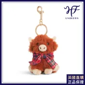 【HF】Harrods英國代購 正品 哈洛德百貨 方格紋蝴蝶結蘇格蘭高地牛娃娃包包吊飾 小紅牛毛絨玩偶鑰匙圈 小牛魔王