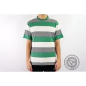 【A-KAY0】STUSSY SIDNEY STRIPE CREW 短T 綠米白灰【114919OLIV】