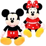 【TDL】迪士尼米奇米妮絨毛娃娃玩偶抱枕38公分 89059(生日禮物 聖誕節)