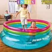 【臺灣現貨】intex蹦蹦床兒童室內摺疊充氣城堡樂園家用跳跳床燀跳床玩 具球池
