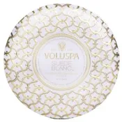[Strawberrynet草莓網]【Voluspa】3個燈芯裝飾錫芳香蠟燭 -Suede Blanc