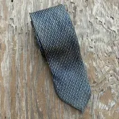 復古 Dunhill London 絲綢領帶 藍色扳手圖案 領帶