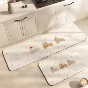 (店+)客製 廚房地墊 吸水耐臟脚墊 硅藻泥地毯 長條 家用速干防滑墊 可裁剪 脚踏墊 矽藻土地墊 軟式硅藻土地墊
