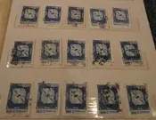 58年 舊票 雙魚，雙鯉魚郵票 藍色 三張一標隨機出貨【三十之上 是三輪的】