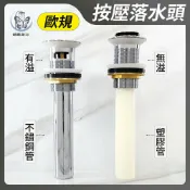蝴蝶衛浴 【歐規 按壓落水頭】台灣製造.排桿