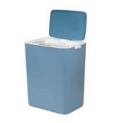 (店+)【太星電工】自動掀蓋垃圾桶12L(沉穩藍)TC120B (超商限1台，超過請分2單)