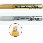 偉旗文具 萬事捷 UCHIDA 350S 亮金 / 亮銀 斜頭油漆筆【APP滿額下單10%點數(單一帳號最高1000點)】10/31止