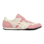 【Onitsuka Tiger】鬼塚虎-無鞋帶款淺粉底白虎爪紋 SERRANO SLIP-ON(1183C615-700)休閒鞋