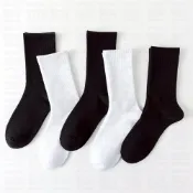 (店+)【同闆購物】素色中筒襪 男女通用 素色襪 中筒 襪子 素色學生襪 中筒長襪 彈力襪 流行襪 學生襪 長襪 基本款 白襪 黑襪 運動襪
