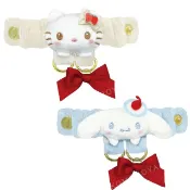 小禮堂 Sanrio 三麗鷗 絨毛造型背帶鑰匙扣環 包掛 (草莓鮮奶油蛋糕)