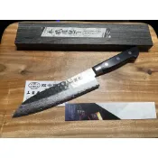 屏東雙中鐵店」日本製 高橋楠 一刀齋虎徹 全龍骨鎚目 180mm 三德刀 VG10大馬鋼 口金黑合柄
