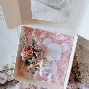 鑽石捧花熊擴香石 玫瑰花束 禮盒組  有提袋 活動禮 婚禮小物