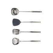 (店+)【Miyaco】米雅可典雅不銹鋼廚具 Miyaco不銹鋼廚具 316不鏽鋼廚具 不鏽鋼廚具 矽膠鏟 湯勺 漏勺 煎匙 矽膠煎鏟 不鏽鋼勺